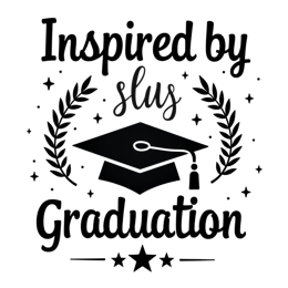 graduation SVG PNG design with black and white floral elements