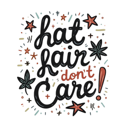 hair graphics SVG PNG design with bold lettering