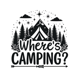 camping adventure SVG PNG design with bold lettering