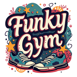 funky gym sneakers shirt SVG PNG design with bold lettering