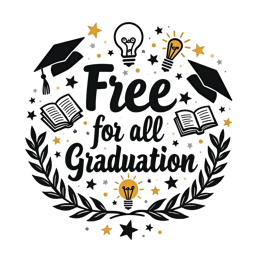 graduation symbols SVG PNG design with bold lettering