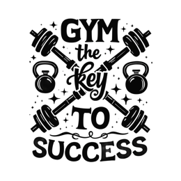 gym success motivation SVG PNG design with bold lettering