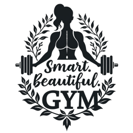 gym strength female SVG PNG design with bold lettering, black and white floral elements