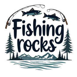 nature fishingrocks SVG PNG design with bold lettering