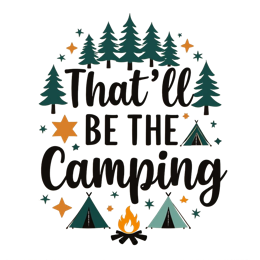 camping tent stars SVG PNG design with bold lettering