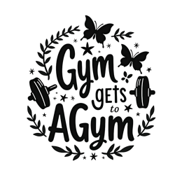 gym butterflies motivation shirt SVG PNG design with bold lettering, black and white floral elements