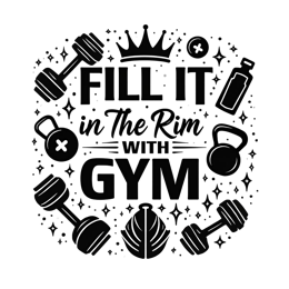 gym black shirt SVG PNG design with bold lettering