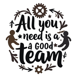 quotes teamwork SVG PNG design with bold lettering, an uplifting message