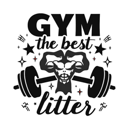gym best litter SVG PNG design with bold lettering
