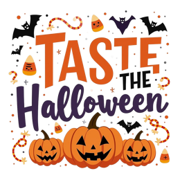 art halloween pumpkins bats SVG PNG design with bold lettering