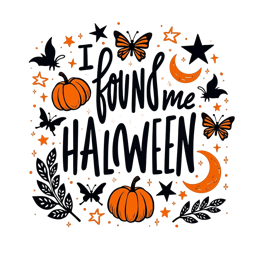 pumpkins butterflies SVG PNG design with bold lettering