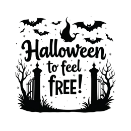 halloween free SVG PNG design with bold lettering
