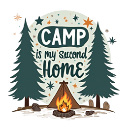 camp nature home SVG PNG design with hand-drawn style, bold lettering