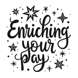quotes enriching your pay SVG PNG design with bold lettering, an uplifting message