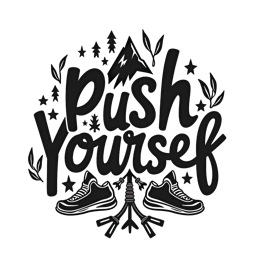 motivation sneakers SVG PNG design with hand-drawn style, bold lettering, black and white floral elements