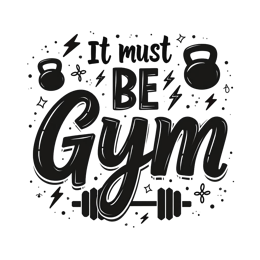 gym motivation flower SVG PNG design with bold lettering, black and white floral elements