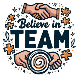 teamwork handshake SVG PNG design with bold lettering, floral elements, an uplifting message