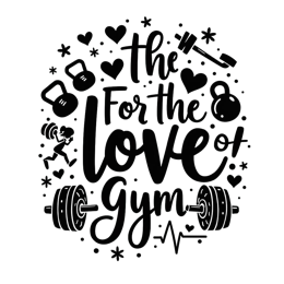 gym love SVG PNG design with bold lettering