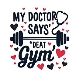 gym quote hearts SVG PNG design with bold lettering