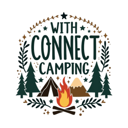 camping forest fire SVG PNG design with bold lettering
