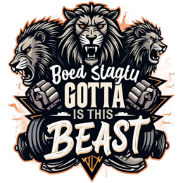 lions weights strength SVG PNG design with bold lettering