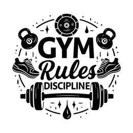 gym rules discipline SVG PNG design with bold lettering