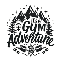 gym adventure mountains SVG PNG design with bold lettering
