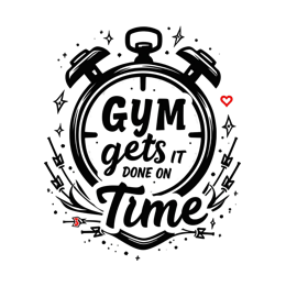 gym time quote SVG PNG design with bold lettering