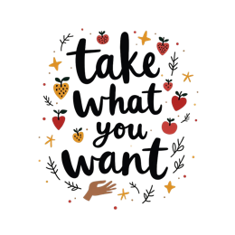 quote fruits SVG PNG design with hand-drawn style, bold lettering