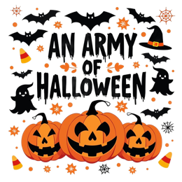 pumpkins bats shirt SVG PNG design with bold lettering