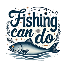 fishingcando SVG PNG design with bold lettering, white and blue floral elements