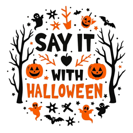 quotes pumpkins ghosts SVG PNG design with bold lettering