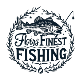 fish wreath SVG PNG design with hand-drawn style, bold lettering, black and white floral elements