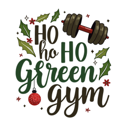 holiday gym SVG PNG design with black and red floral elements