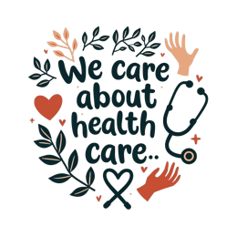 health care SVG PNG design with hand-drawn style, bold lettering, red and green floral elements