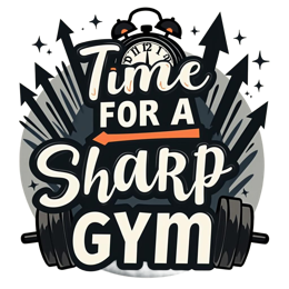 time sharp gym shirt SVG PNG design with bold lettering