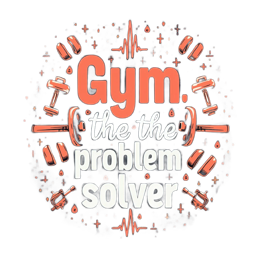 gym problem solver SVG PNG design with bold lettering