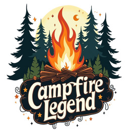 campfire legend SVG PNG design with bold lettering