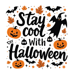 diy pumpkins SVG PNG design with bold lettering, black and orange floral elements