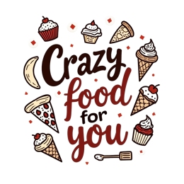crazy sweets desserts SVG PNG design with bold lettering