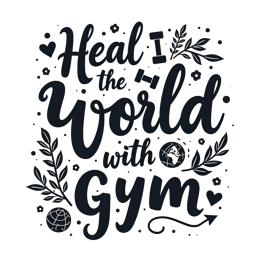 gym inspiration world quote SVG PNG design with bold lettering, black and red floral elements, an uplifting message