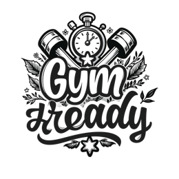 gym ready SVG PNG design with bold lettering, black and white floral elements