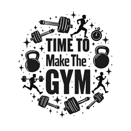 gym time exercise SVG PNG design with bold lettering