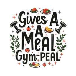 food gymmeal SVG PNG design with bold lettering