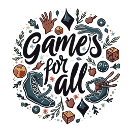 games for all fun SVG PNG design with hand-drawn style, bold lettering
