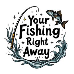 illustration hook water SVG PNG design with bold lettering