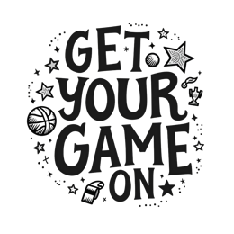 get your game on SVG PNG design with bold lettering