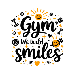 gym smiles shirt SVG PNG design with hand-drawn style, an uplifting message