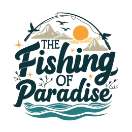 fishing paradise SVG PNG design with bold lettering