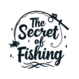 the secret of fishing SVG PNG design with bold lettering